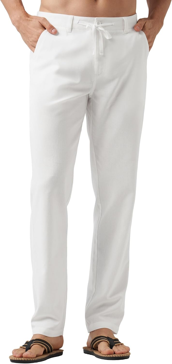 Willit Men's Linen Pants for Casual Summer Comfort and Style