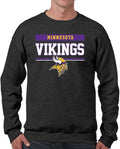 Minnesota Vikings Charcoal Crewneck Sweatshirt - Warm Game Day Staple