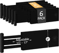 6 Pack Drawer Dividers 6 in High Adjustable Bamboo Organizers - Deep