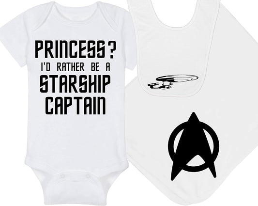 Princess? I'd Rather Be A Starship Captain Baby Gift Set