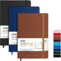 ViVin Lined Journal Notebooks 3 Pack A5 Hardcover - Durable, Lay-Flat