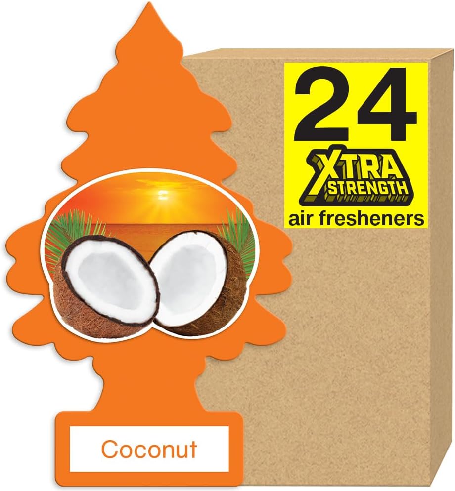 LITTLE TREES Xtra Strength Coconut Air Freshener for Home & Car
