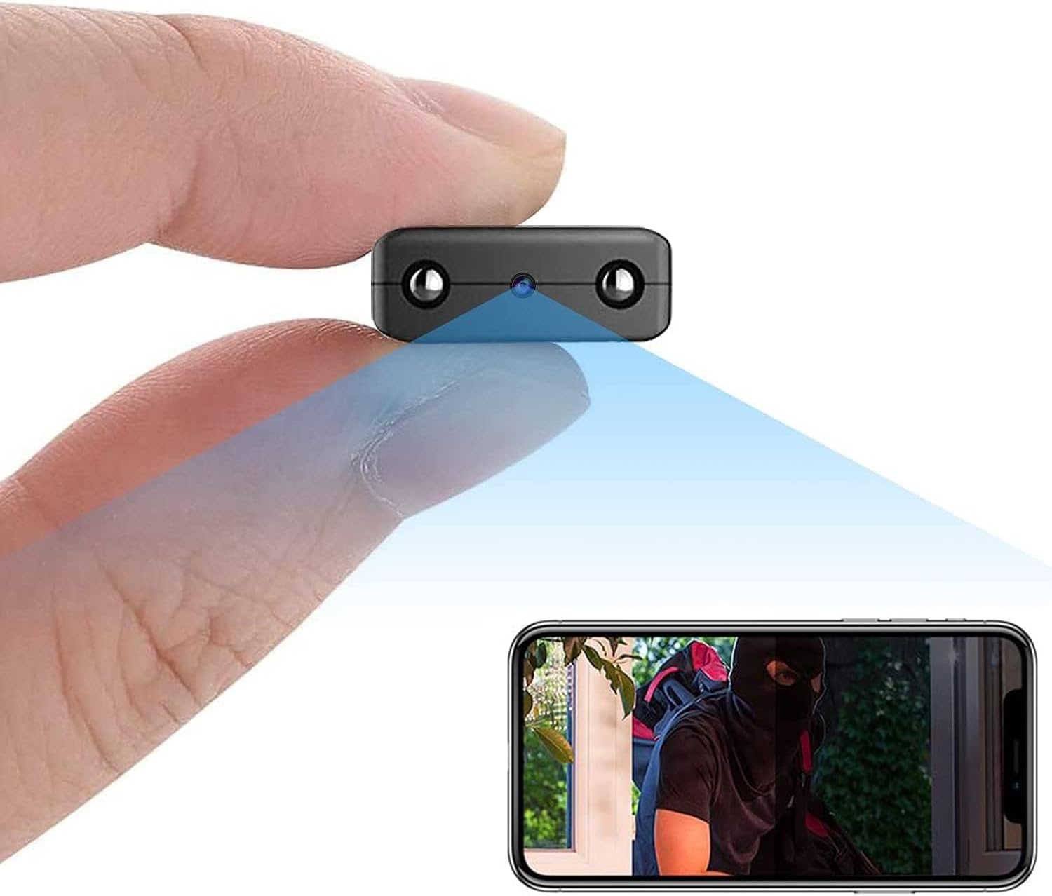Shaopao Mini WiFi Camera: 1080P Portable Security with Night Vision