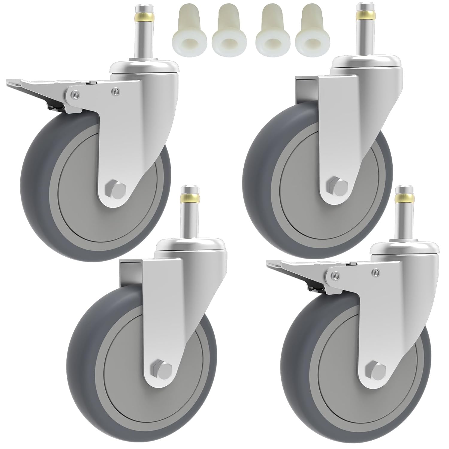 5-Inch Swivel Stem Caster Wheels for Heavy Duty Use