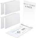 11 x 17 in 3 Ring Binders 0.5 in D Ring View Binders - 4 Pack