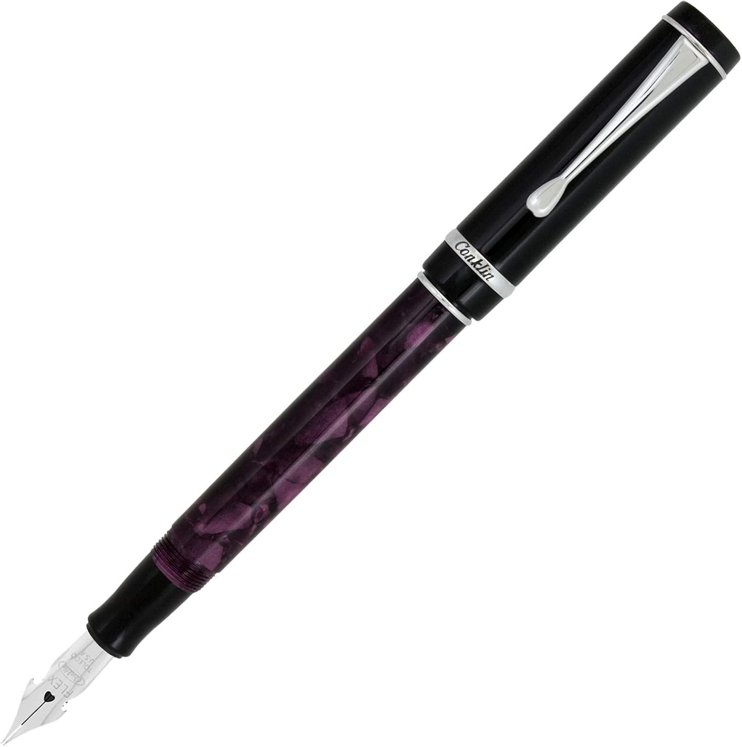 Conklin Duragraph Fountain Pen with Flex Nib in Purple Nights