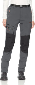 Women's Waterproof Windproof Fleece Slim Cargo Hiking Pants - Warm