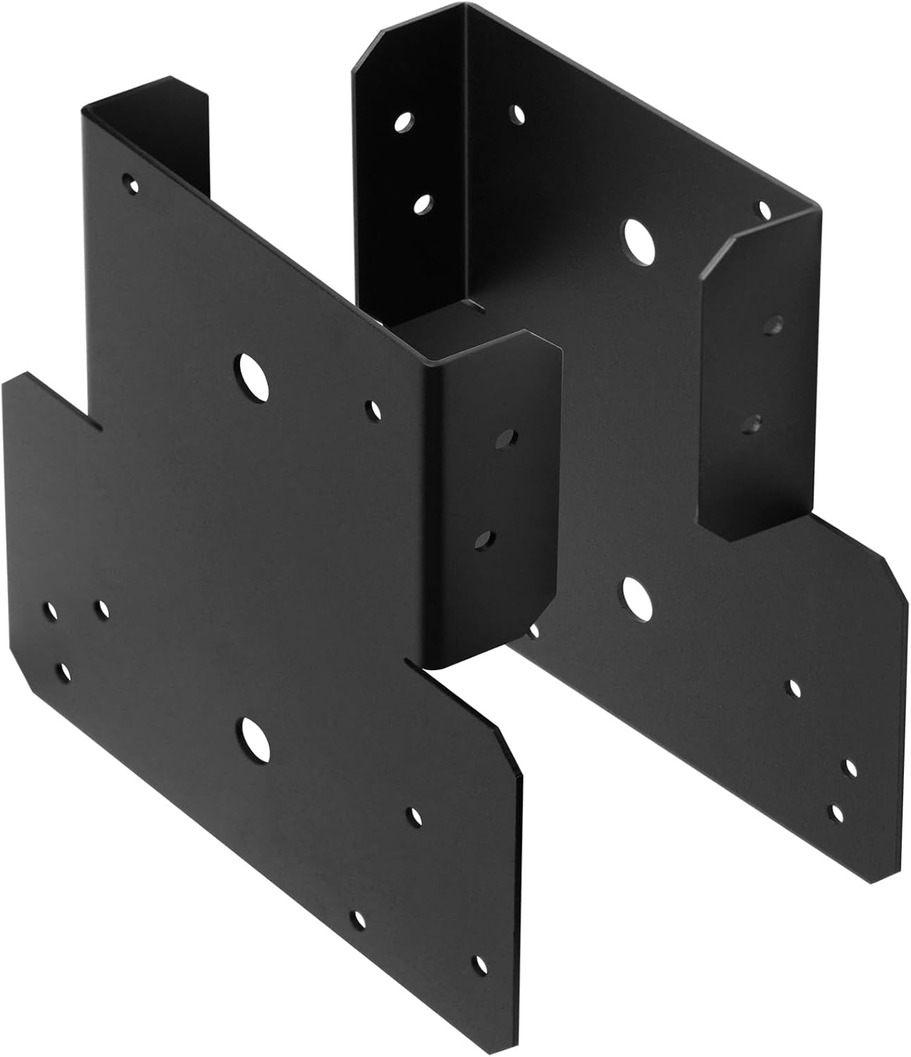 4 Pcs 6x6 Black T Shaped Post and Beam Connector for Pergolas