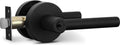 Berlin Modisch Entry Lever Door Handle Lock and Key - Iron Black
