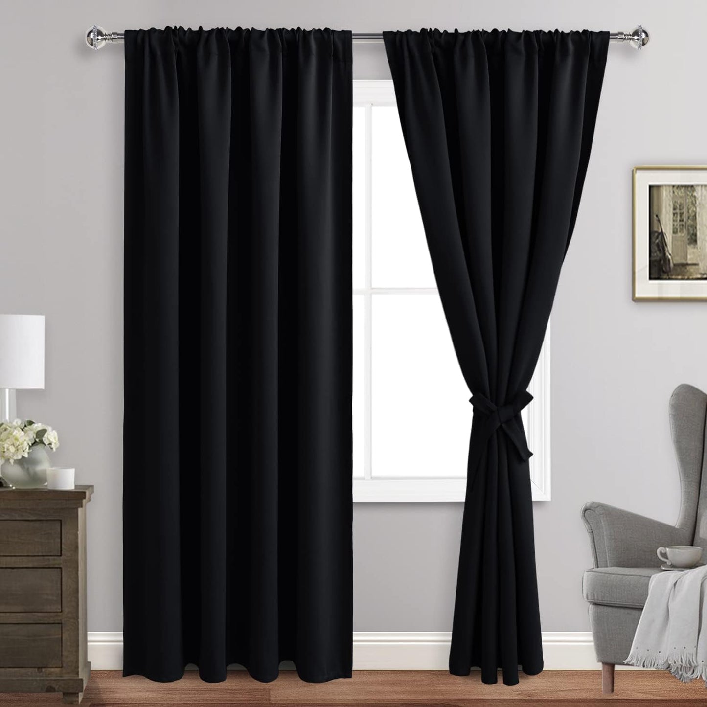 JIUZHEN Blackout Curtains for Bedroom - Thermal Insulated Drapes
