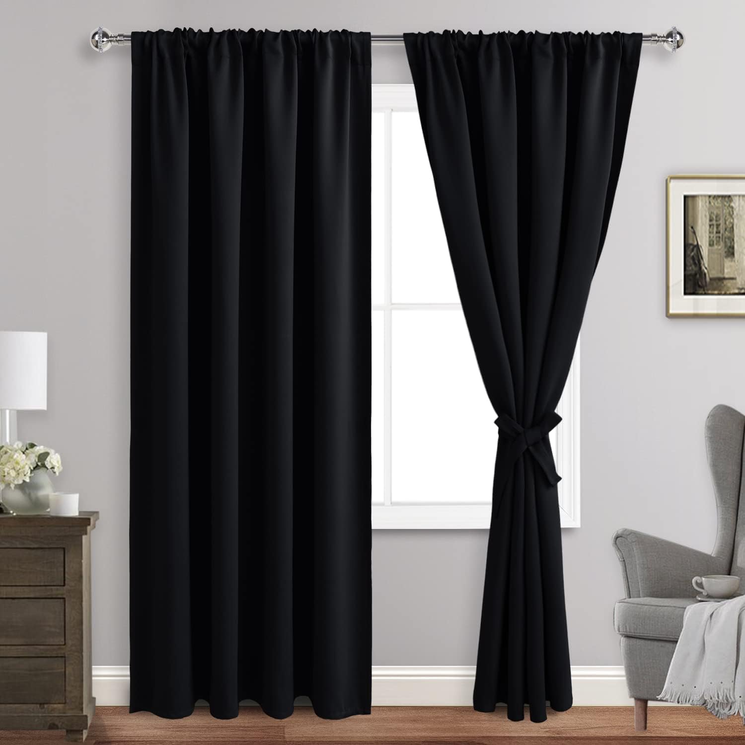 JIUZHEN Blackout Curtains for Bedroom - Thermal Insulated Drapes