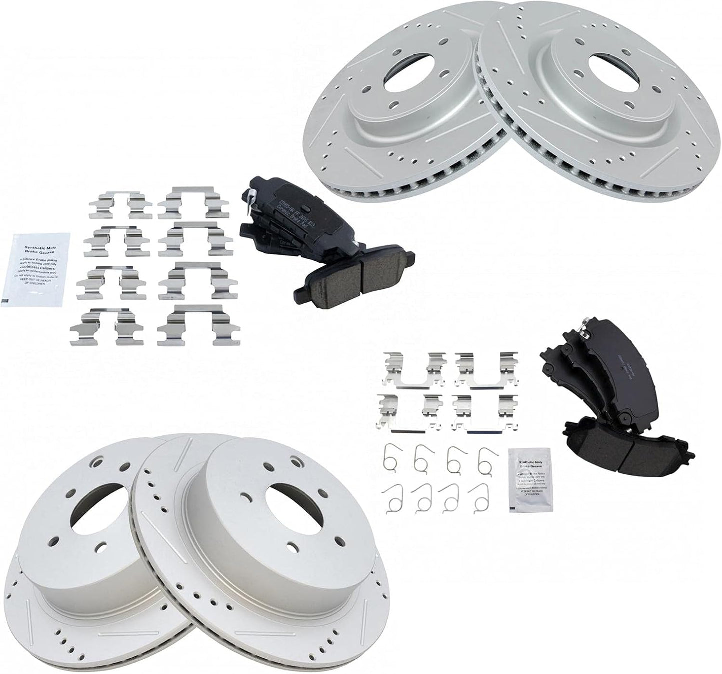 TRQ Performance Brake Pad & Rotor Kit for INFINITI Q50 Q60