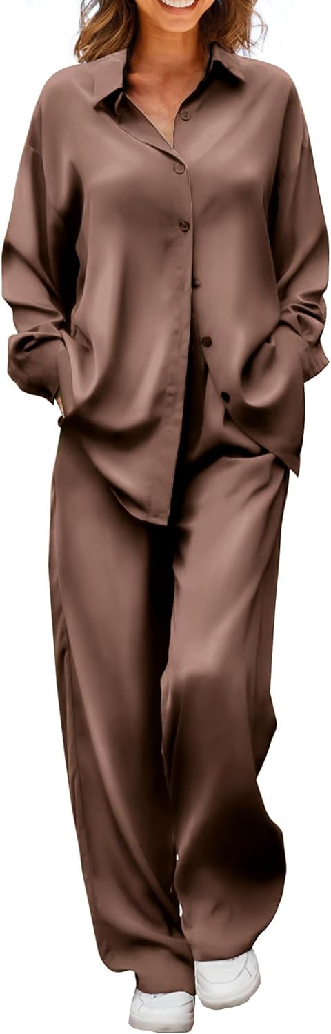 Ekouaer Womens Satin Silky Pajama Set for Ultimate Comfort