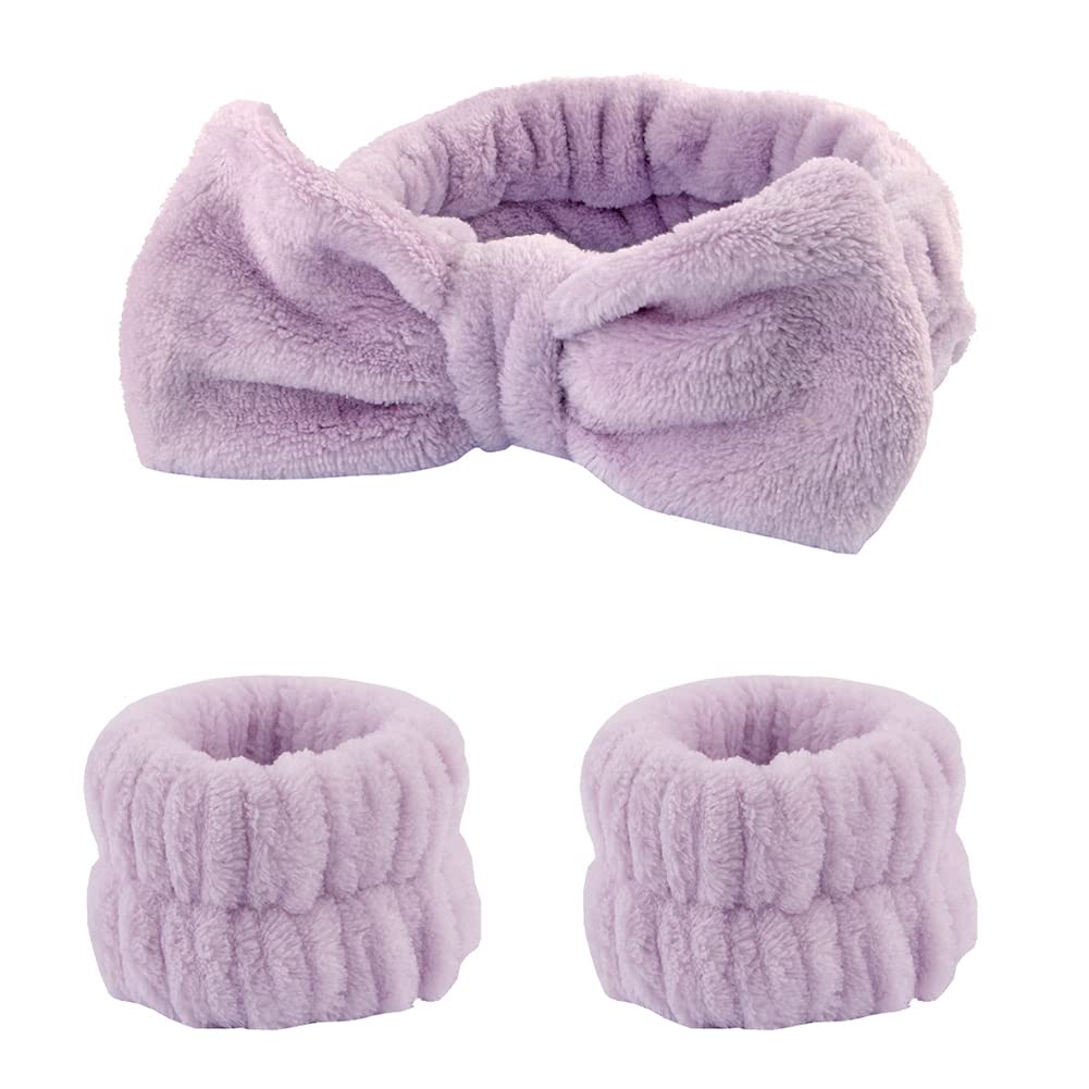 Purple Spa Set for Women - Sisadodo Headband & Wristband