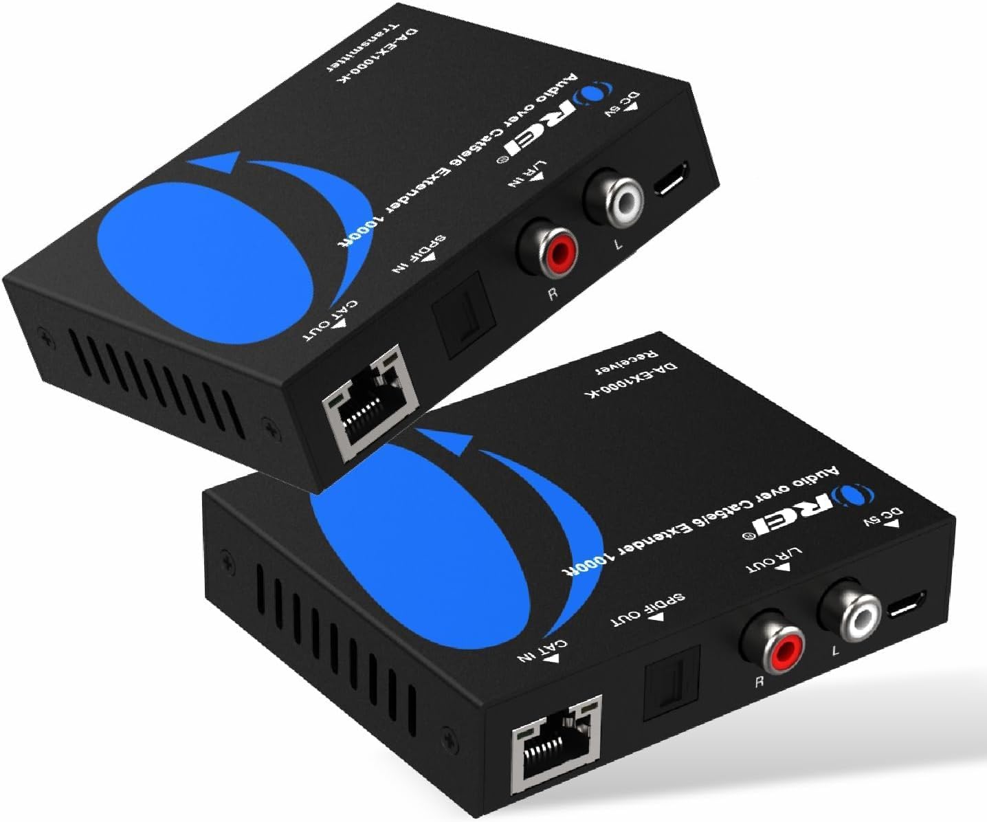 OREI Audio Over Cat5e/6 Extender for Long Distance Audio