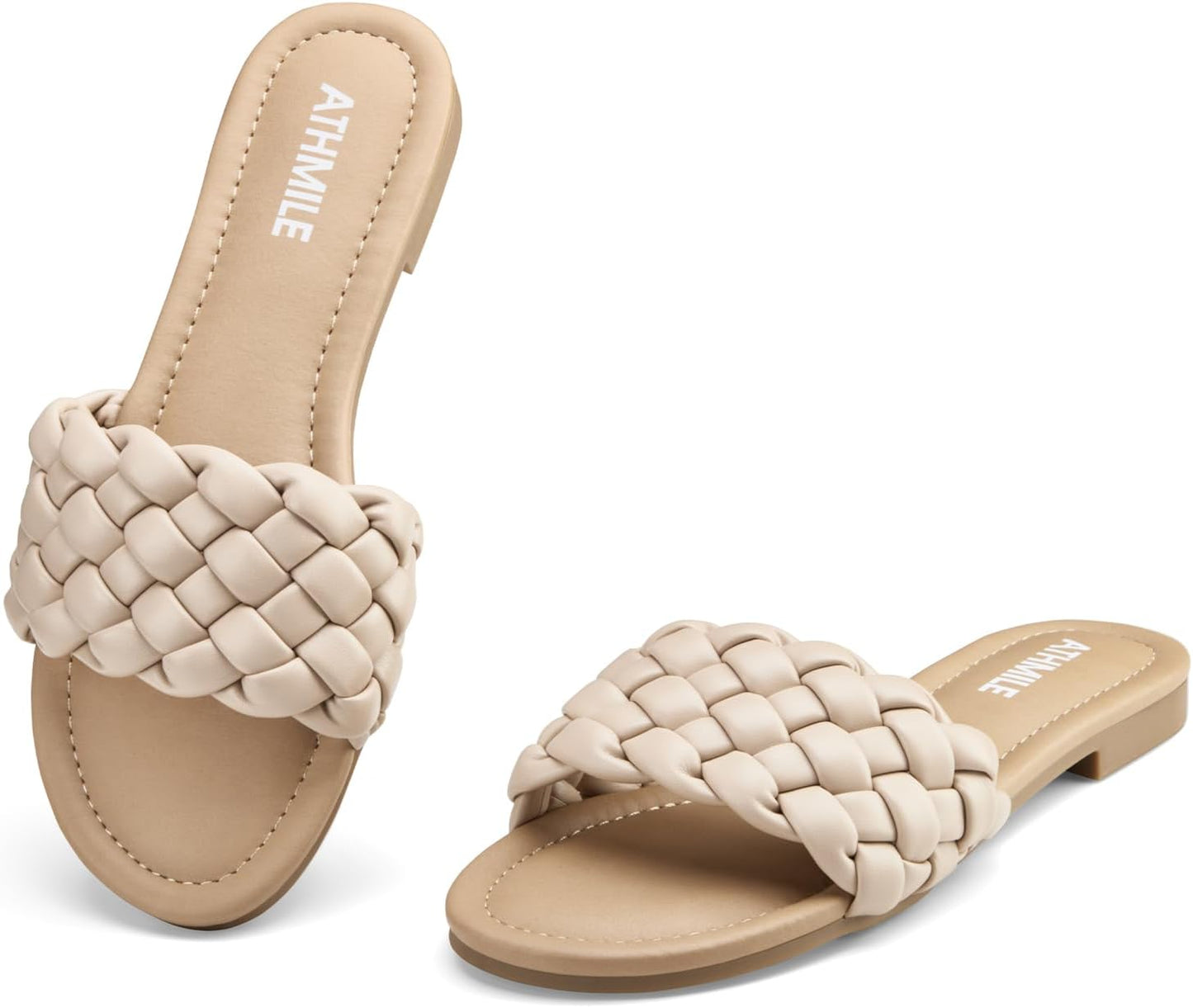 ATHMILE Braided Womens Sandals for Stylish Summer Comfort