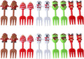 Cute Reusable Christmas Fruit Picks - Make Lunch Fun!