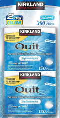 Quit Ice Mint Gum 2mg, 300 Pieces - Value Pack KIRKLAND