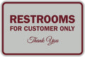Classic Framed Restroom Sign Medium 5 Pack - Durable, Professional