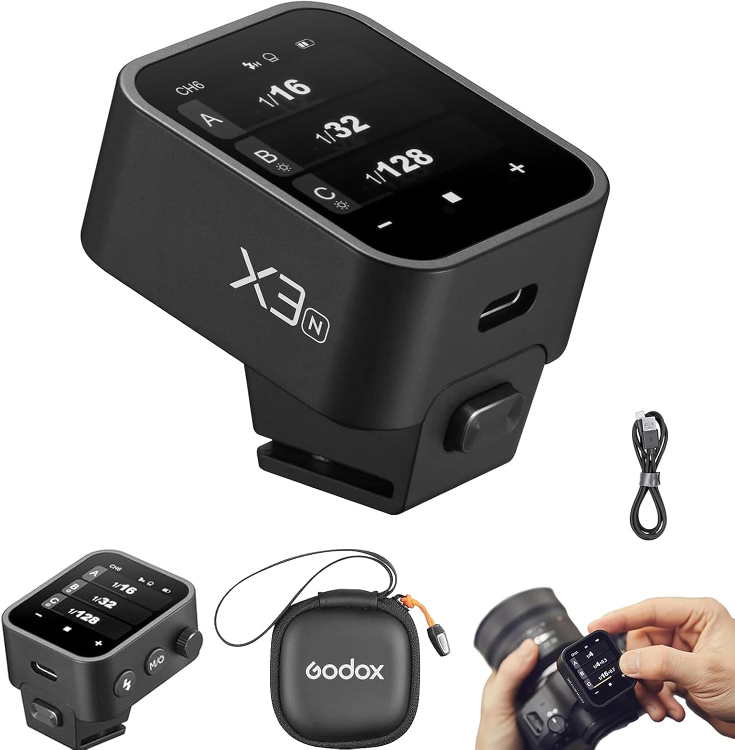 Godox X3N TTL Wireless Flash Trigger with Touch Screen for Nikon