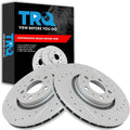 TRQ Front Performance Brake Rotors Set Compatible with 2003-2013 Volvo