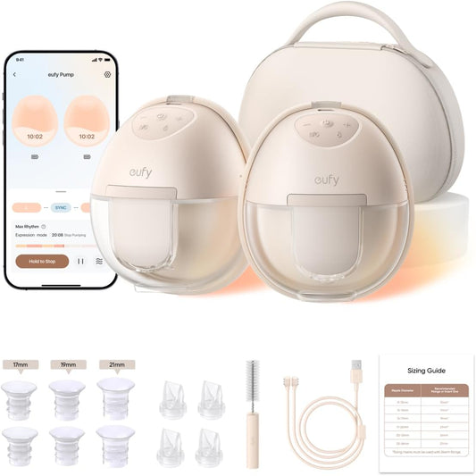 eufy Security Breast Pump S1 Pro: Heated, Slim, Hands-Free Design