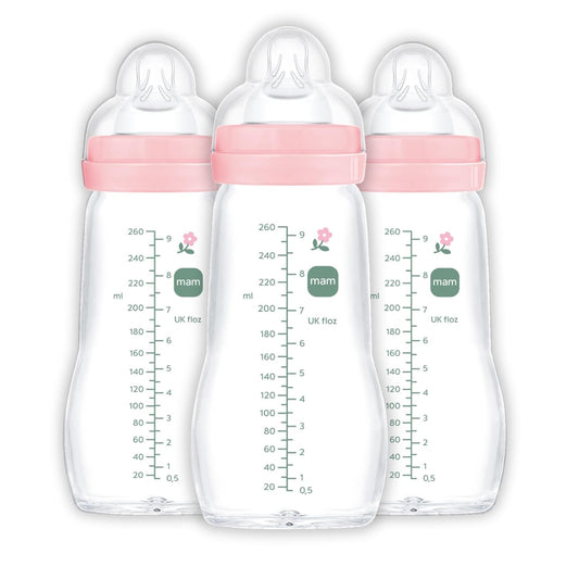 MAM Premium Glass Baby Bottles for Easy Breast to Bottle Switch
