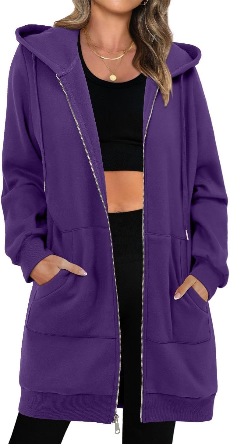StunShow Women's Oversized Zip Up Hoodies for Casual Style