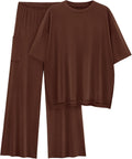 KIRUNDO Womens 2 Piece Summer Lounge Set - Comfortable Loose Fit M=US