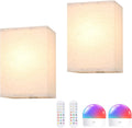 Adhesive Battery Operated Wall Sconce Set of 2 for Home Decor