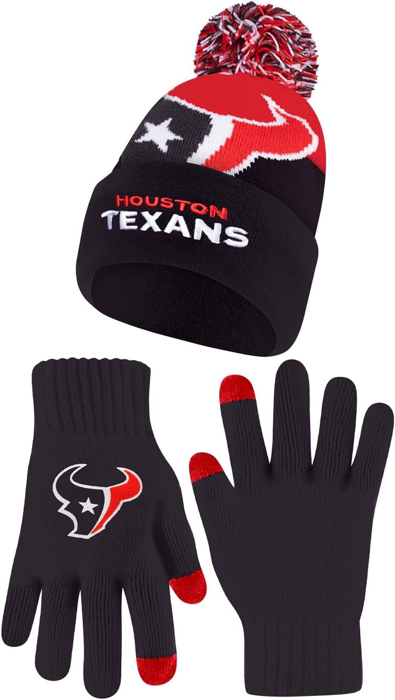 Ultra Game NFL Official Super Soft Winter Beanie and Gloves