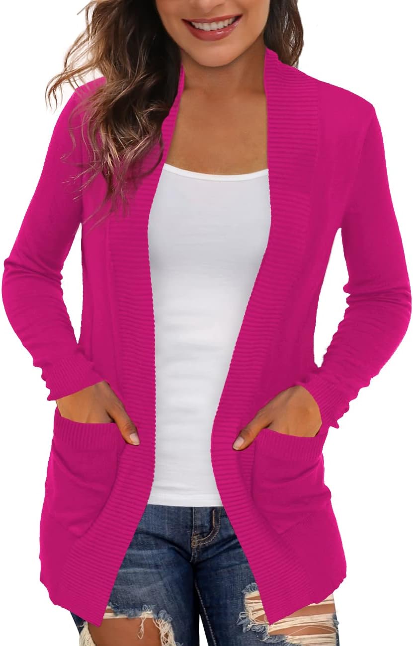 Lightweight Women's Cardigans with Pockets for Casual Style