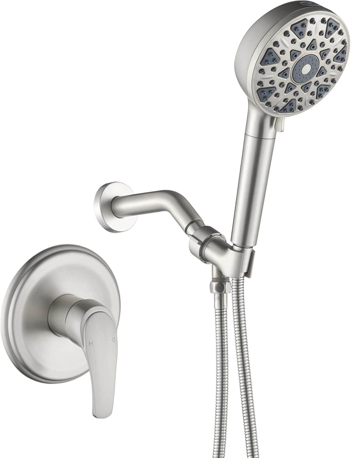 Shower Faucet Set with 7 Functions Handheld Shower Head Combo