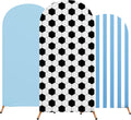 Soccer Theme Arch Stand Cover Spandex Fitted Round Top Backdrop