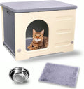 Plastic Cat House for Outdoor Indoor Use - Insulated, Stackable