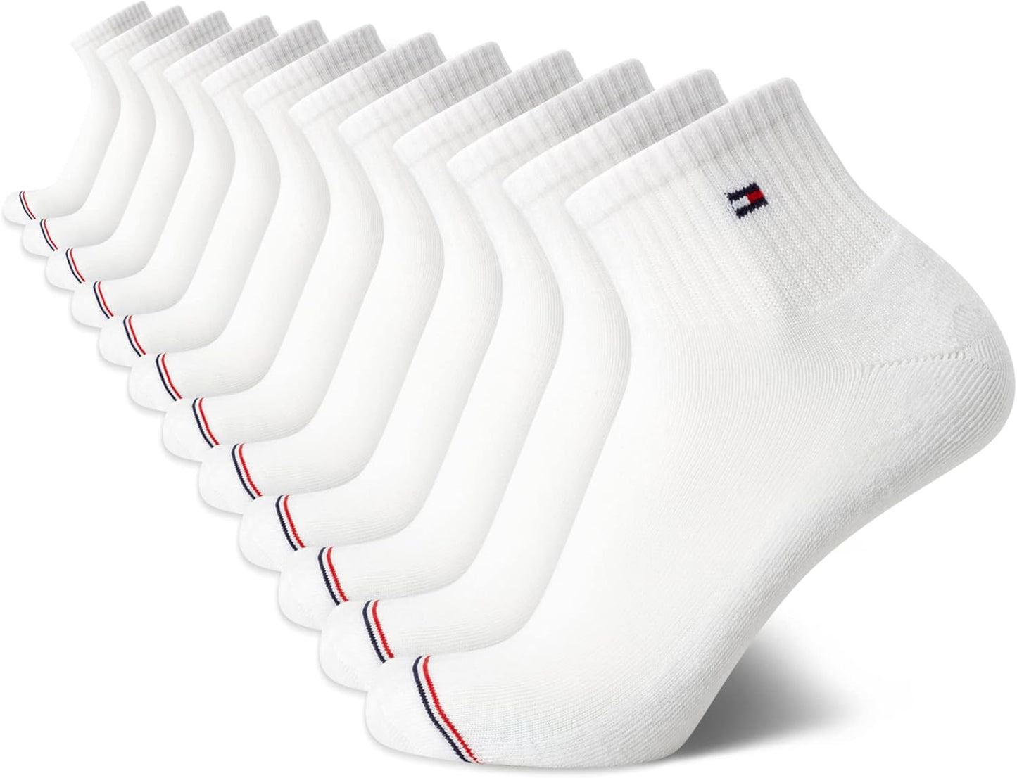 Tommy Hilfiger Men's Cushion Quarter Cut Ankle Socks - 12 Pack