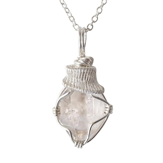 Natural Herkimer Diamond Necklace for Women - Unique Pendant