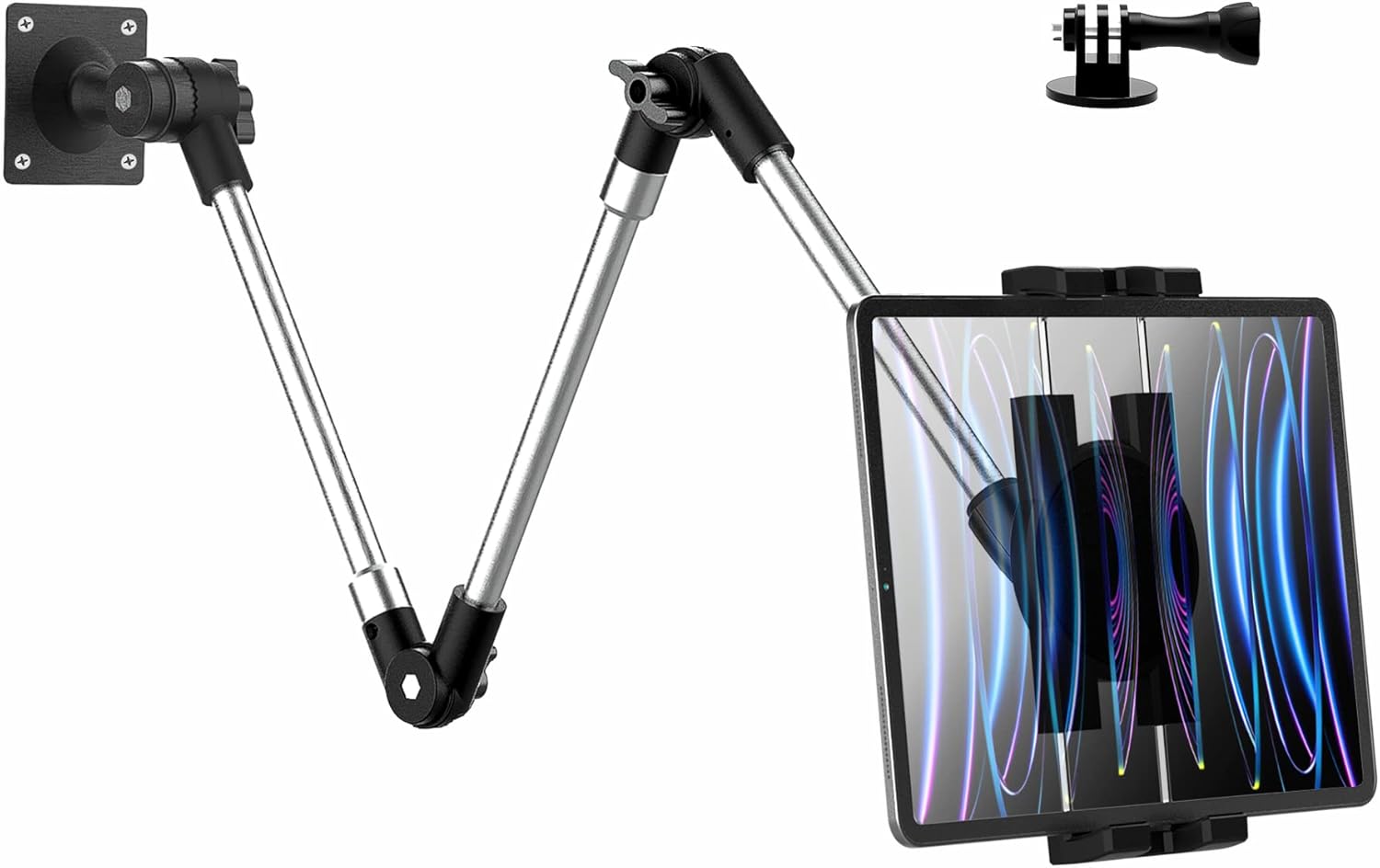 Metal Long Arm Tablet Wall Mount Holder for iPad and More