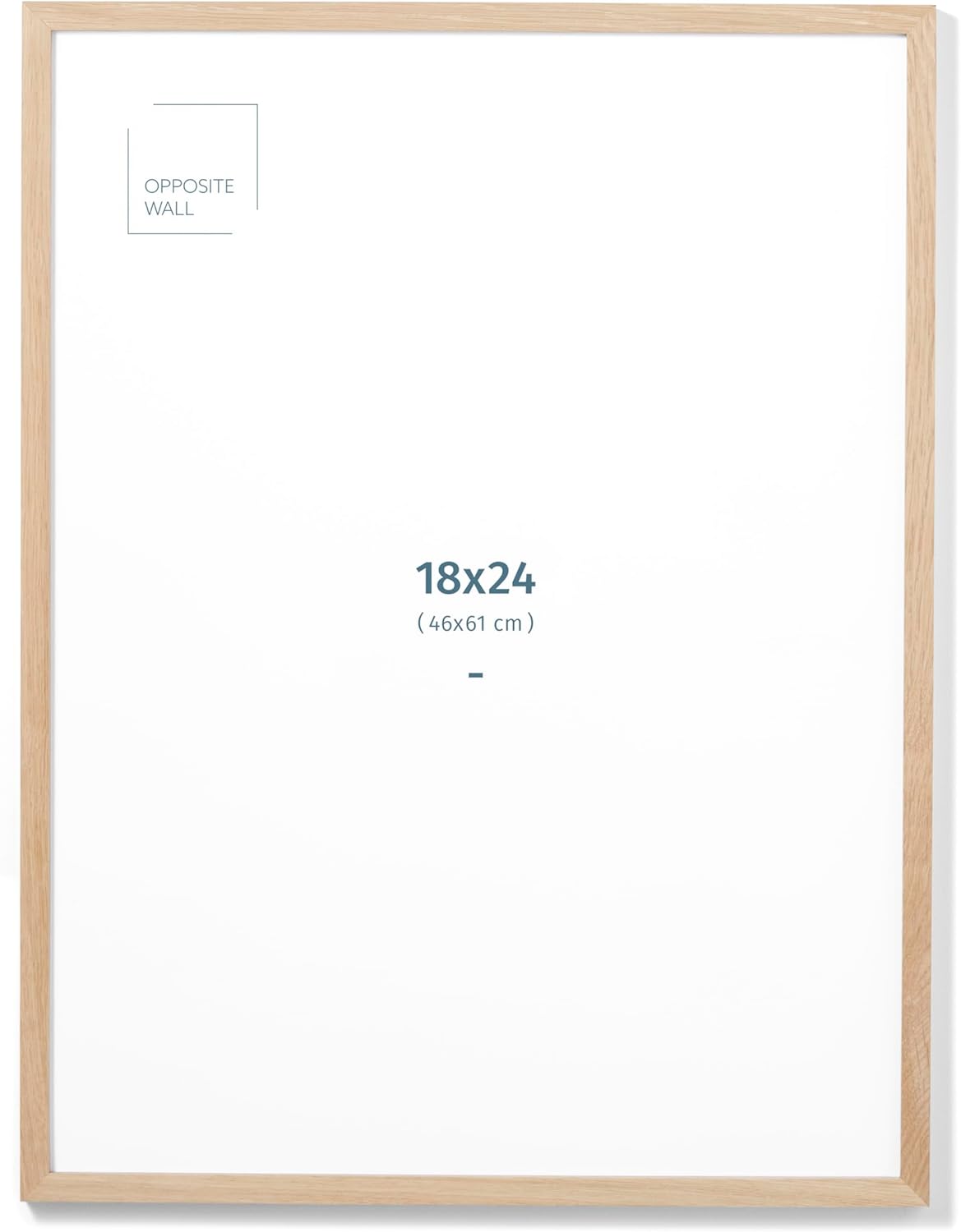 Natural Solid Oak Wood Picture Frame - 18x24 in Versatile Design