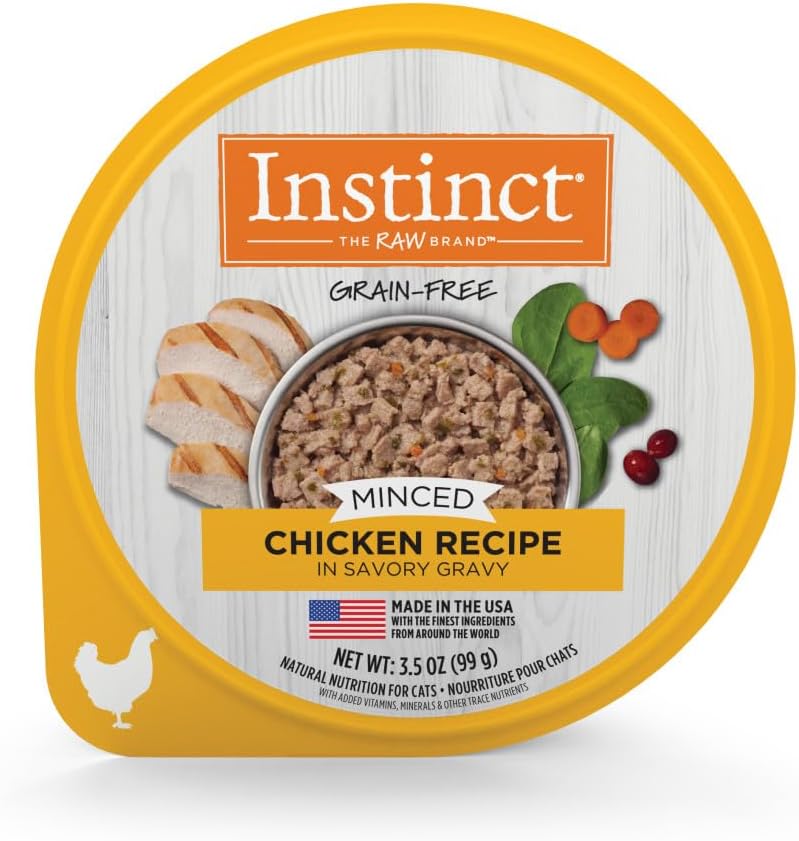 Instinct Original Minced Grain Free Wet Cat Food for Picky Eaters