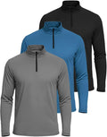 Men's Quarter Zip Active Shirt 3-Pack - Comfortable Performance Shoes