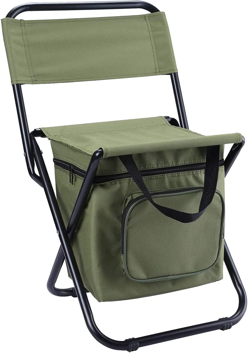 Portable Fishing Chair with Cooler Bag - Stay Cool on the Go!