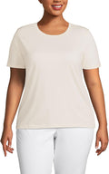 Relaxed Women's Supima Cotton Crew Neck T-Shirt - Soft Everyday Fit