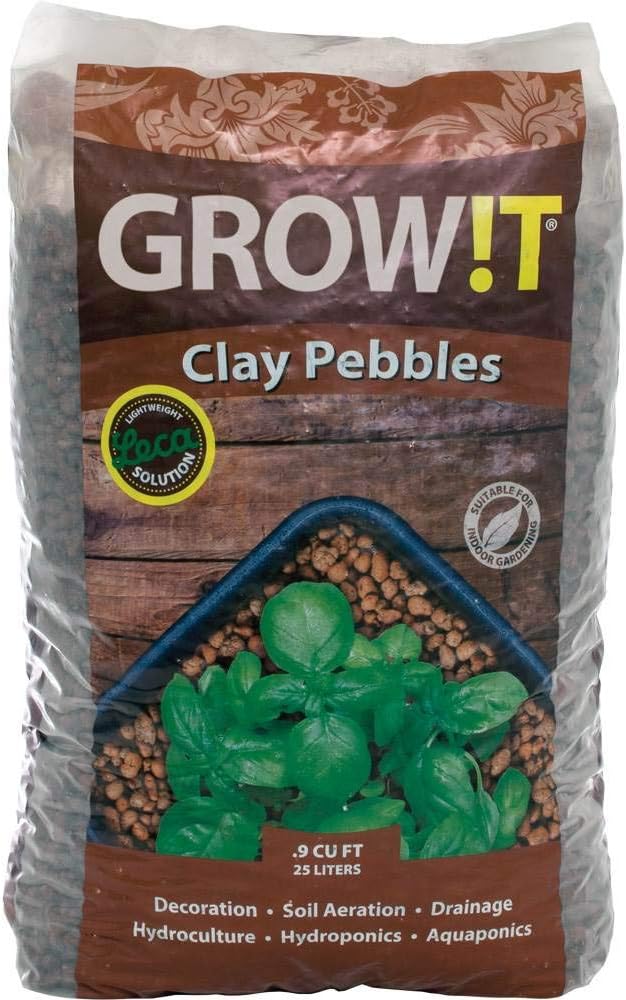 Hydrofarm GROWT GMC25L 25 Liter Clay Pebbles for Hydroponics