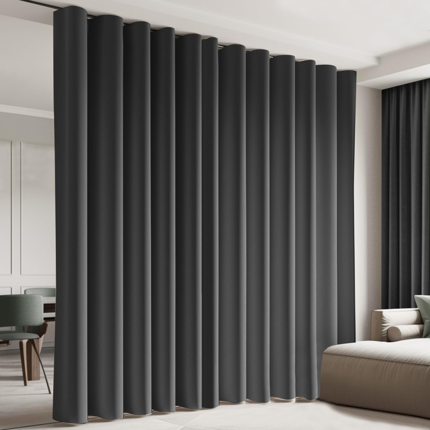 Room Divider Blackout Curtain for Privacy and Light Control