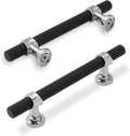 3-3/4 in Cabinet Pulls 10 Pack Matte Black & Polished Chrome - Durable