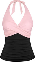 Hilor Underwire Tankini Top with Tummy Control - Flattering Support