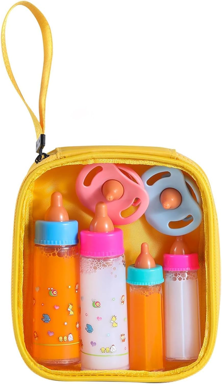 Magic Disappearing Milk & Juice Baby Doll Bottles - Kaydora Pretend Play Set