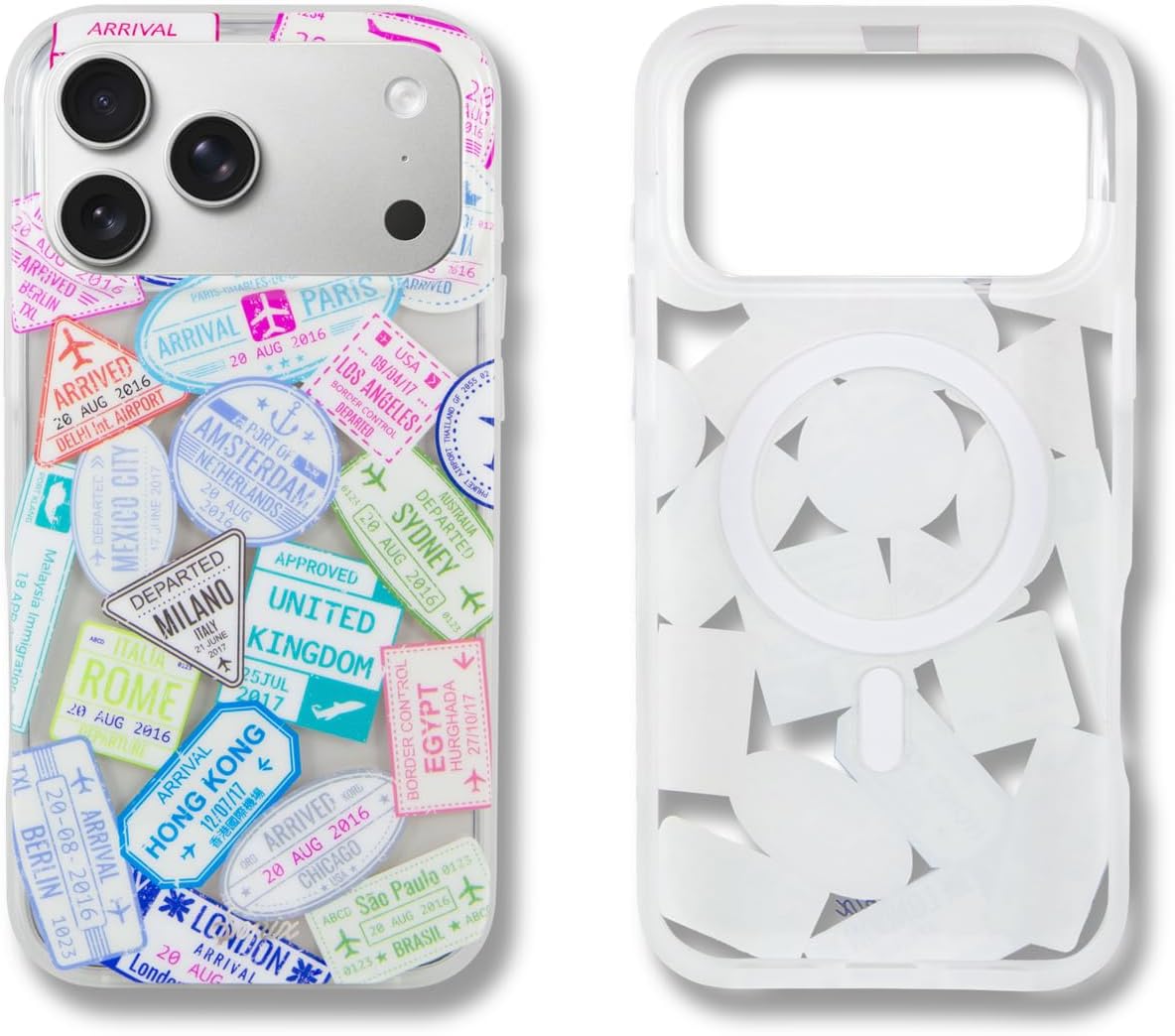 Sonix iPhone 17 Pro Max Case with Passport Stamps Design