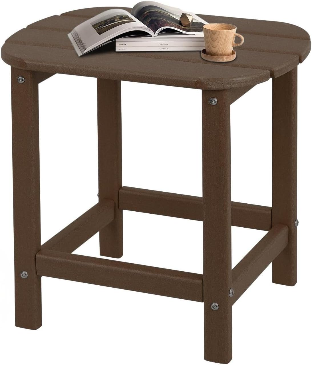 Plawdlik Adirondack Side Table - Durable HDPE for Outdoor Use